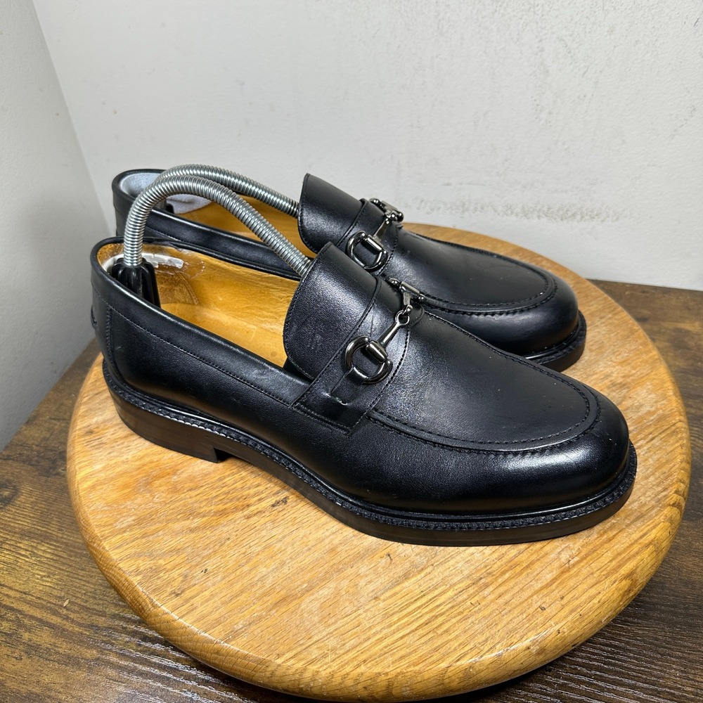 Beckett Simonon Beaumont Black Leather Horsebit Loafers Mens 9 39564